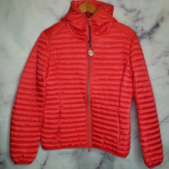 SAVE THE DUCK woman's red light weight packable puffer jacket - Picture 2 of 12